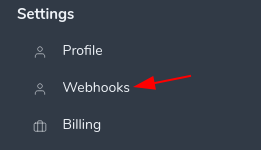 Webhooks Page